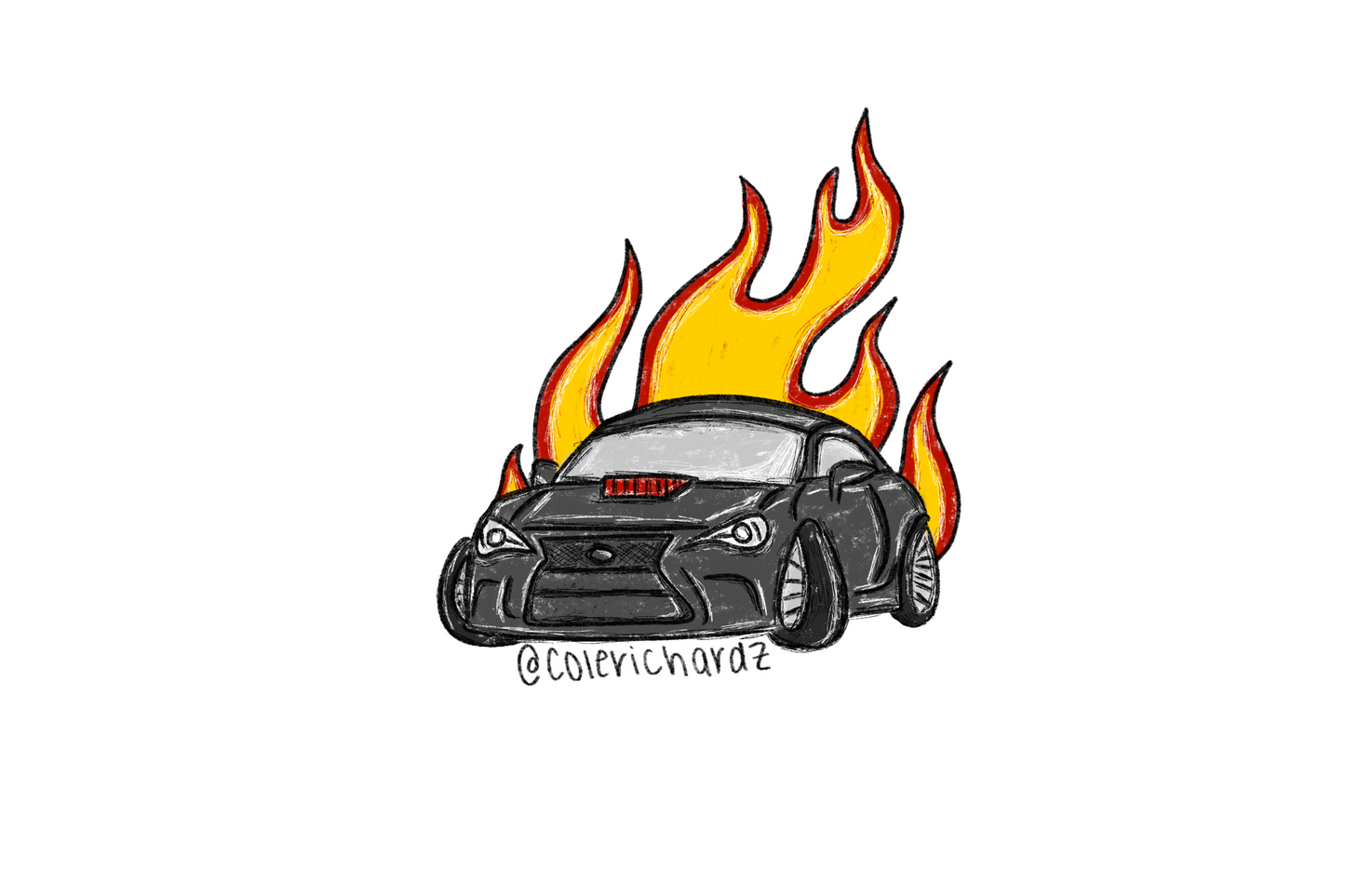 Cartoon Fire Sticker