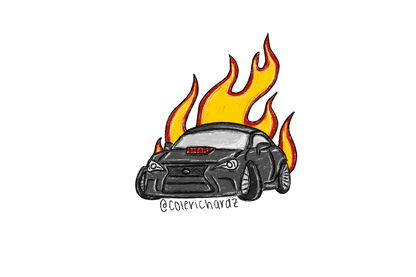 Cartoon Fire Sticker